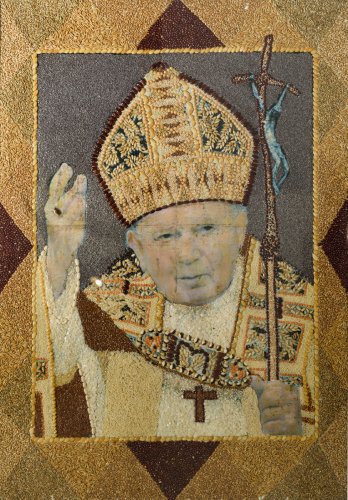 1.7. c Wizerunek Jana Pawła II wykonany przez panie z KGW z Okradzionowa.jpg