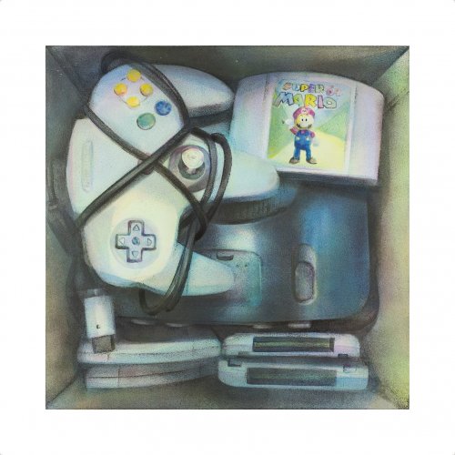nintendo, akryl na desce, 50x50.jpg